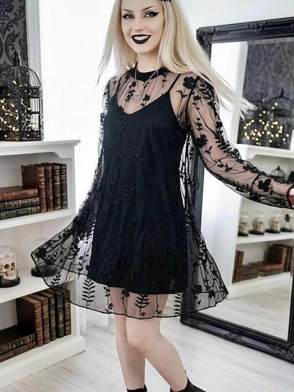 Free People Cecelia Sheer Mini Dress Size M